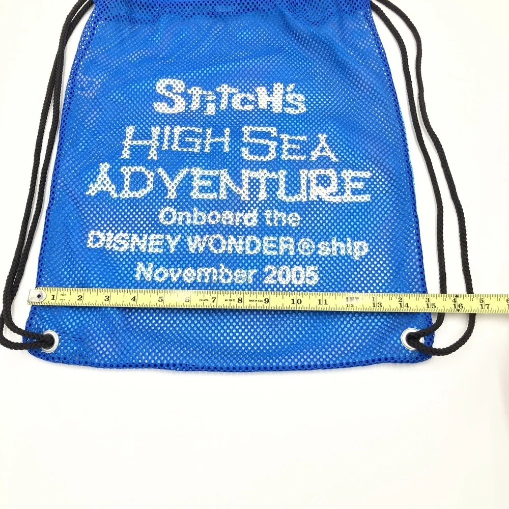 Disney Cruise Wonder Ship Stitches High Sea Adventure‎ Drawstring Bag 2005